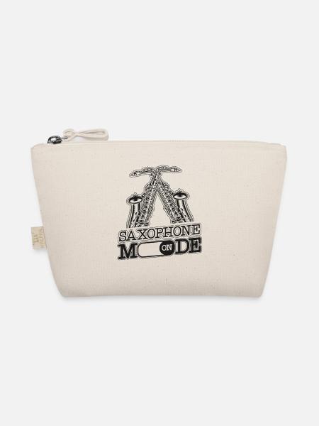Saxophone Saxophone Mode On - Organic Pouch - nature - Front