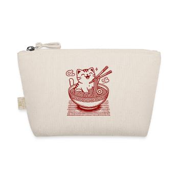 Kawaii Cat With Ramen Noodles Streetwear - Organic Pouch - nature - Front