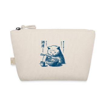 Kawaii Retro Cats Ramen Ukiyo-E Streetwear - Organic Pouch - nature - Front
