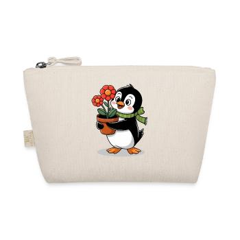 Penguin with flower pot in garden for gardener - Organic Pouch - nature - Front