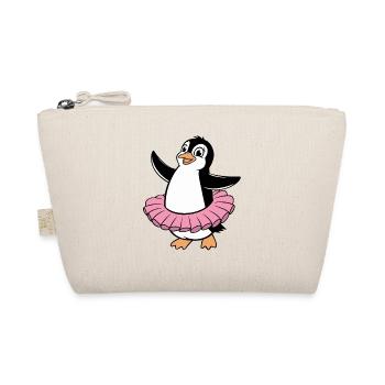 Cheerful penguin in ballet style - Organic Pouch - nature - Front