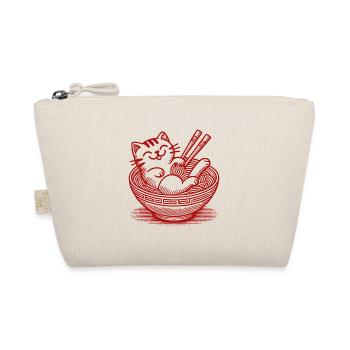 Kawaii Katze in Ramen Nudeln Japanisches Essen - Bio-Täschchen - Natur - Vorne