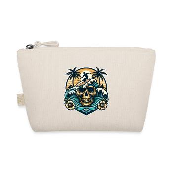 Surfen Surfer skull - Bio-Täschchen - Natur - Vorne