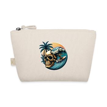Surfing Surfer skull - Organic Pouch - nature - Front