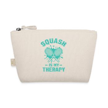 Squash is my Therapy Funny Squash Player - Organic Pouch - nature - Front