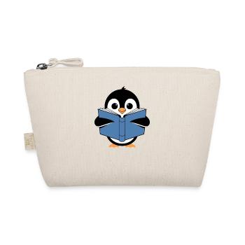 Pingouin avec livre pour les amateurs de lecture - Trousse biologique - nature - Devant