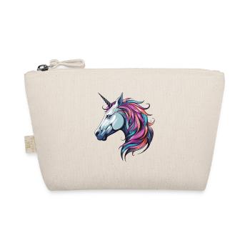Einhorn Portrait - Bio-Täschchen - Natur - Vorne