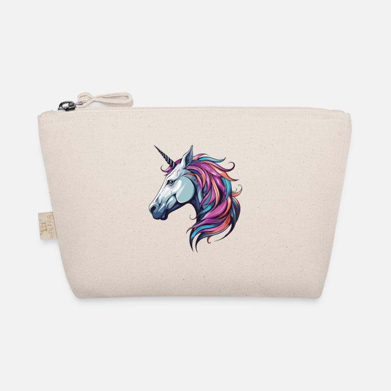 Einhorn Portrait Bio-Täschchen