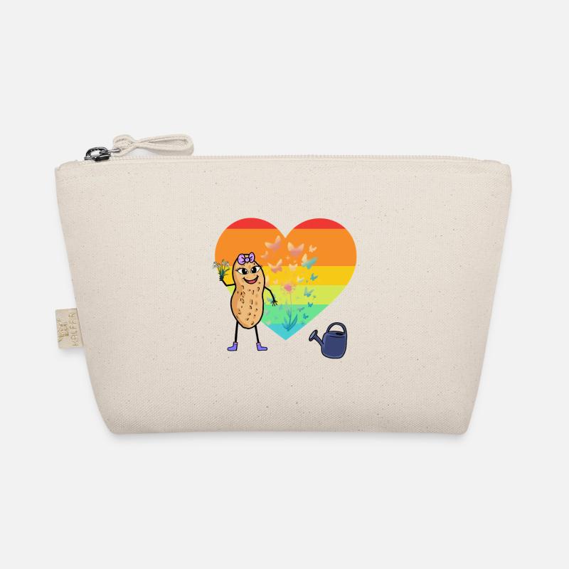 Retro Peanut Heart Nature Lover Nature Nut Child Organic Pouch