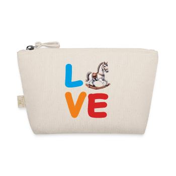 LOVE ROCKING HORSE - Organic Pouch - nature - Front