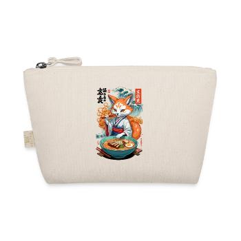 Kitsune Fox Ramen Noodles Kawaii Japan Retro - Organic Pouch - nature - Front