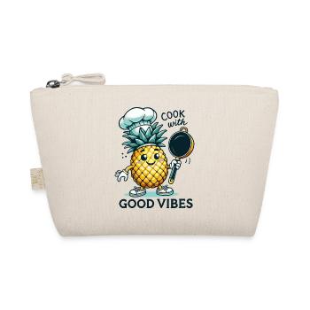Cook with Joy Pineapple Chef Happy Cooking - Organic Pouch - nature - Front