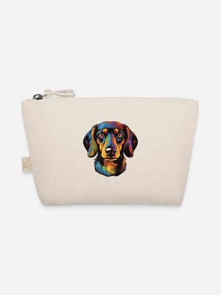 Dachshund Hund Portrait Dackel - Bio-Täschchen - Natur