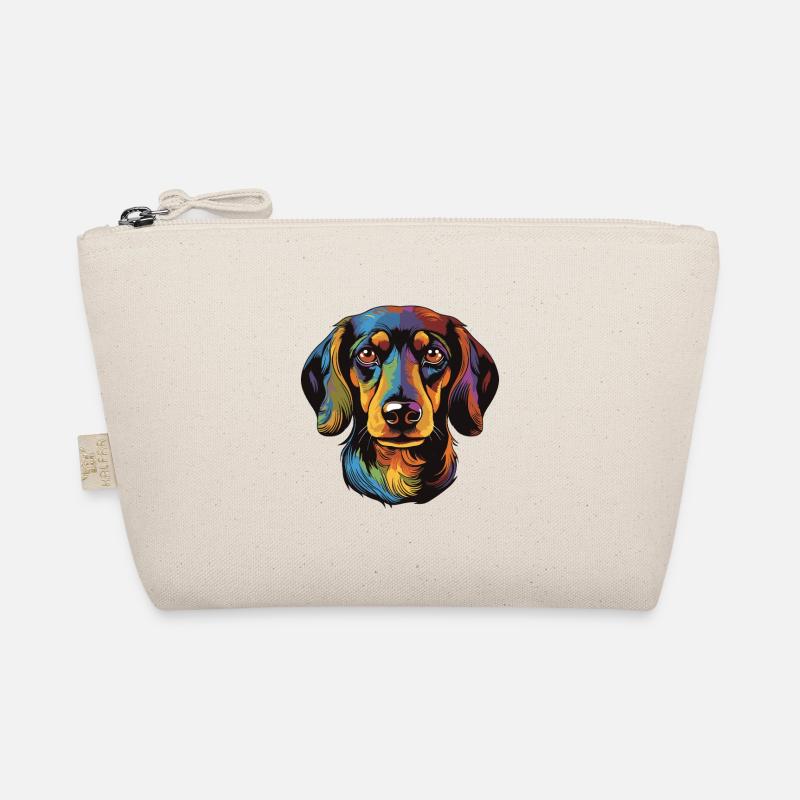 Dachshund Hund Portrait Dackel - Bio-Täschchen - Natur