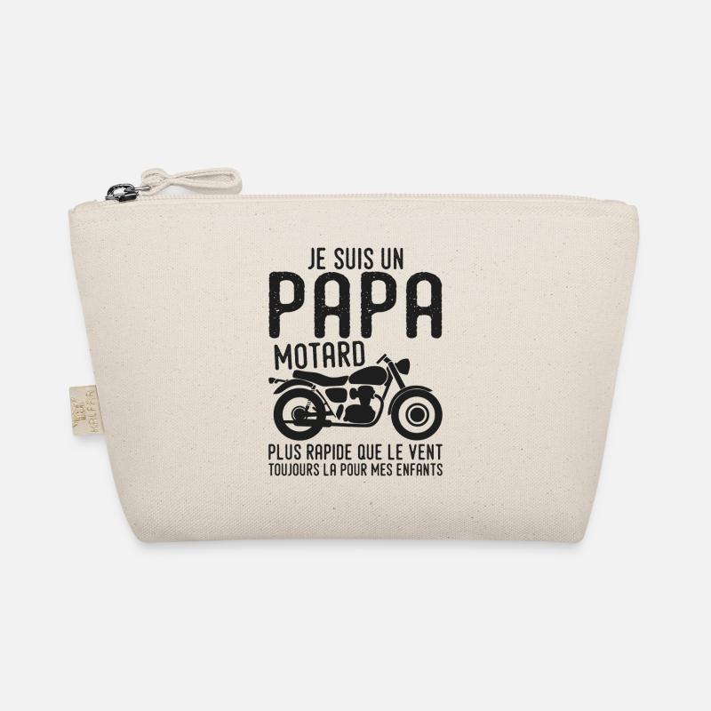 Biker Dad, Motorcycle, Father's Day gift Organic Pouch
