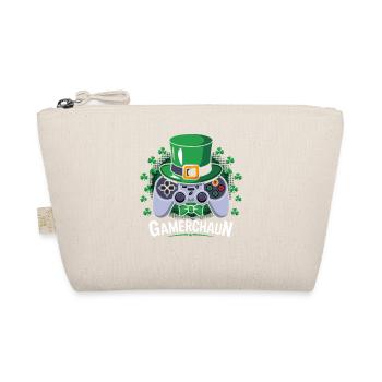 Gamerchaun Shamrock St Patrick's Day Leprechaun - Organic Pouch - nature - Front