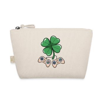Gaming Shamrock St Patrick's Day Gamer Gifts Men - Organic Pouch - nature - Front