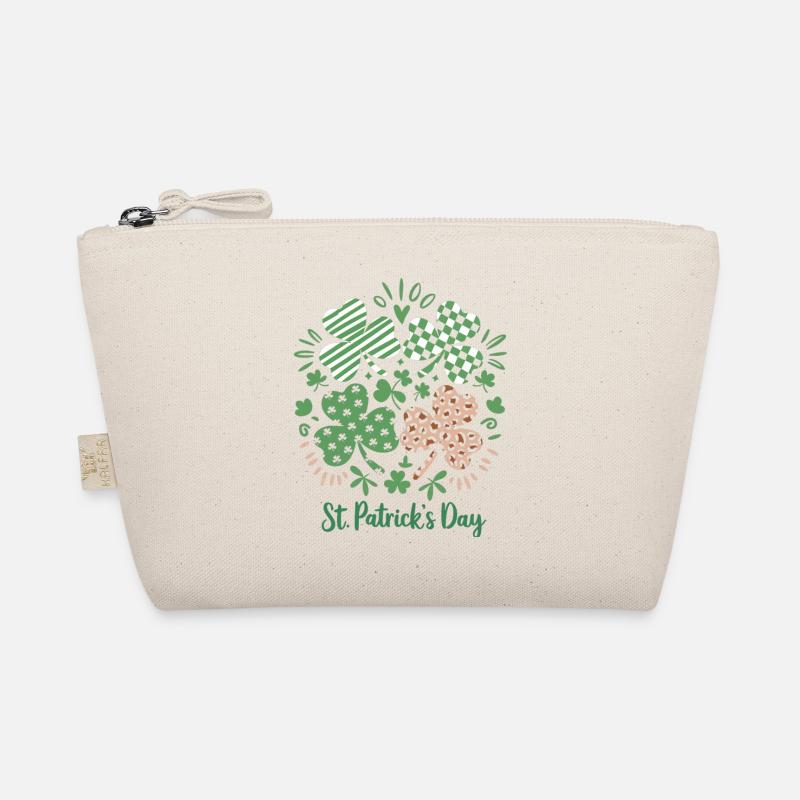 Trèfle à carreaux à imprimé léopard Trèfle Saint-Patrick Trousse biologique