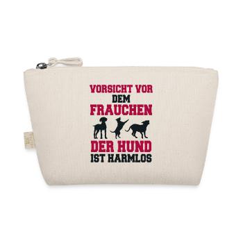 Beware of the Dog Dog Gift Puppy Mistress - Organic Pouch - nature - Front