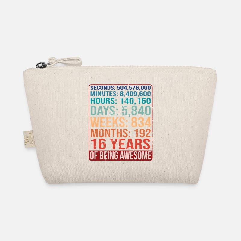 16 years old! Birthday Gift 16th Birthday Organic Pouch