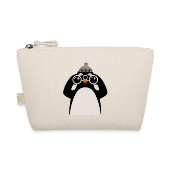 Pingouin avec jumelles et motif de casquette - Trousse biologique - nature - Devant