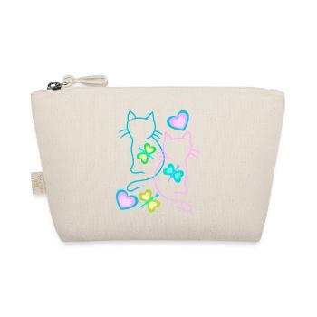 Cats Summer Child Kids Kitten Retro 80s - Organic Pouch - nature - Front