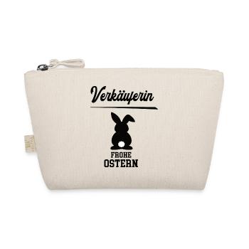 Verkäuferin Frohe Ostern Ostergeschenk Verkauf - Bio-Täschchen - Natur - Vorne