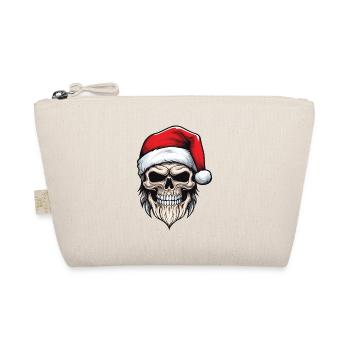 Santa Claus Skull - Organic Pouch - nature - Front