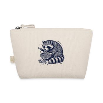Raccoon Ramen Noodles Retro Ukiyo-e Japan Anime - Organic Pouch - nature - Front