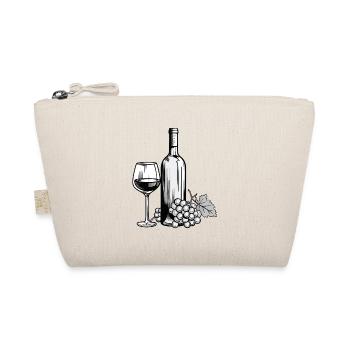 Wine Glass Wine Bottle - Organic Pouch - nature - Front