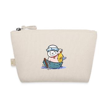 maritime, cat, funny, fisherman, fish, children, sailor - Organic Pouch - nature - Front