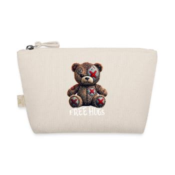 Free Hugs Teddy Bear - Organic Pouch - nature - Front