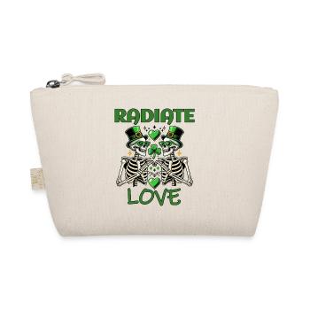 St. Patrick's Day - Skeleton Design Radiate Love - Organic Pouch - nature - Front