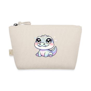 Super Cute Kawaii Baby Crocodile - Bio-Täschchen - Natur - Vorne