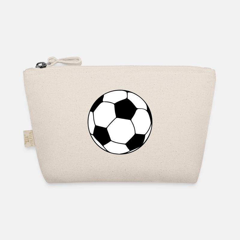 Klassisches Fußball-Design - Bio-Täschchen - Natur