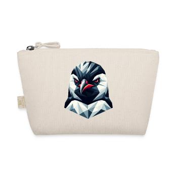 Pinguin Porträt Geometrie Kunstdesign - Bio-Täschchen - Natur - Vorne