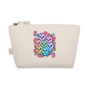 80s 90s Happy Easter Chick Child Kids Baby - Organic Pouch - nature - Front