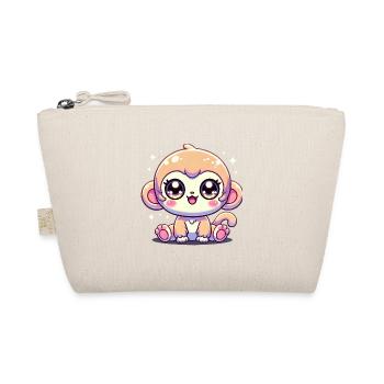 Super Cute Kawaii Baby Monkey - Bio-Täschchen - Natur - Vorne