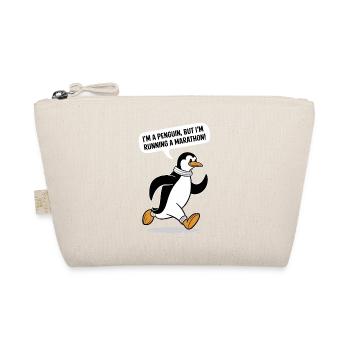 Motif pingouin marathonien - Trousse biologique - nature - Devant