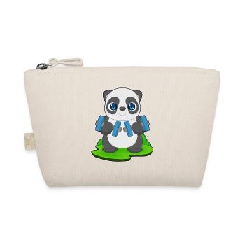 Panda Bodybuilder Bodybuilding avec haltères - Trousse biologique - nature - Devant