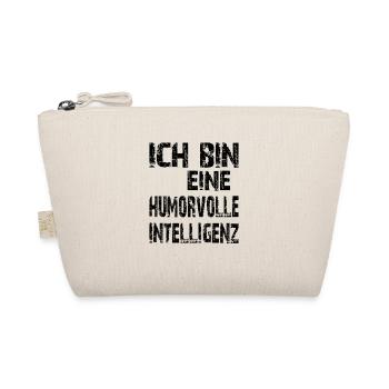 KI Spruch Ich bin eine humorvolle Intelligenz - Bio-Täschchen - Natur - Vorne