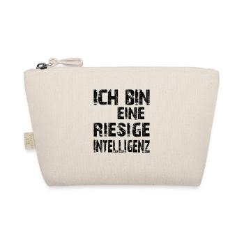 KI Spruch Ich bin eine riesige Intelligenz - Bio-Täschchen - Natur - Vorne