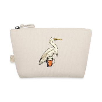 Reiher Vogel Bier - Bio-Täschchen - Natur - Vorne