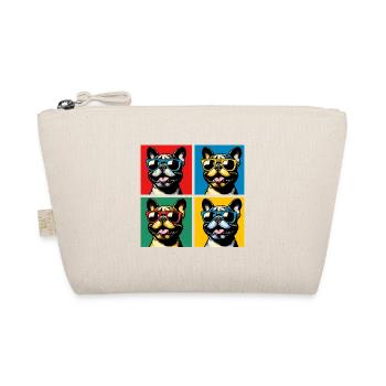 Frenchie Pop Art Bulles, Crêpe, Chonk, Grignotage - Trousse biologique - nature - Devant