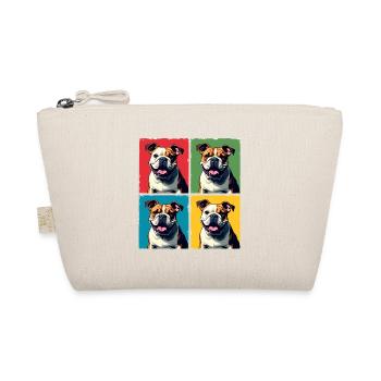 Pop Art Bulldogge, Blasen, Pfannkuchen, Chonk, Knabbereien - Bio-Täschchen - Natur - Vorne