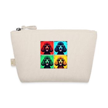 Poodle Pop Art, Luna, Charlie, Max, Lola, Mia - Organic Pouch - nature - Front