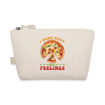 I Want Pizza Not Feelings 5 - Bio-Täschchen - Natur - Vorne