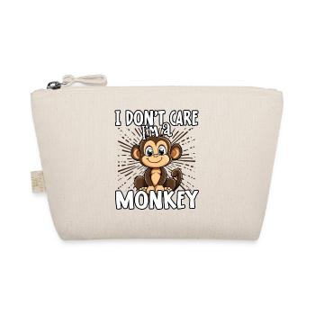 Je m’en fiche, je suis un singe - singe mignon - Trousse biologique - nature - Devant