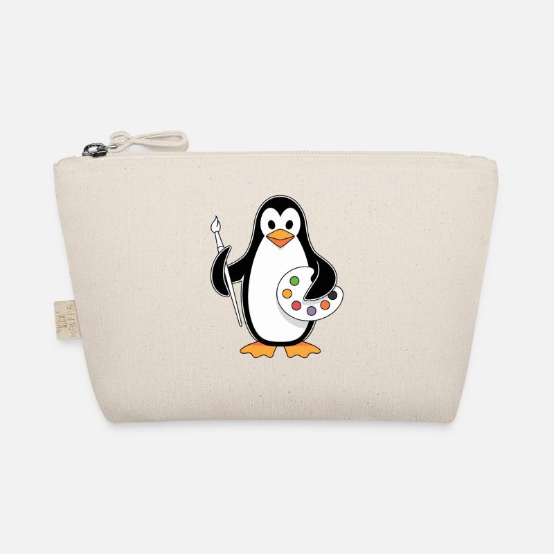 Creative Penguin Artist Fun Organic Pouch