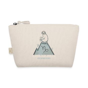 Capricorn zodiac sloth climbs every mountain with - Organic Pouch - nature - Front